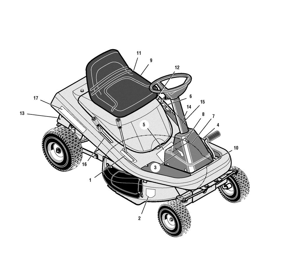 Decals Diagram and Parts List for 309006X78A 2006 Briggs and Stratton Lawn Tractor